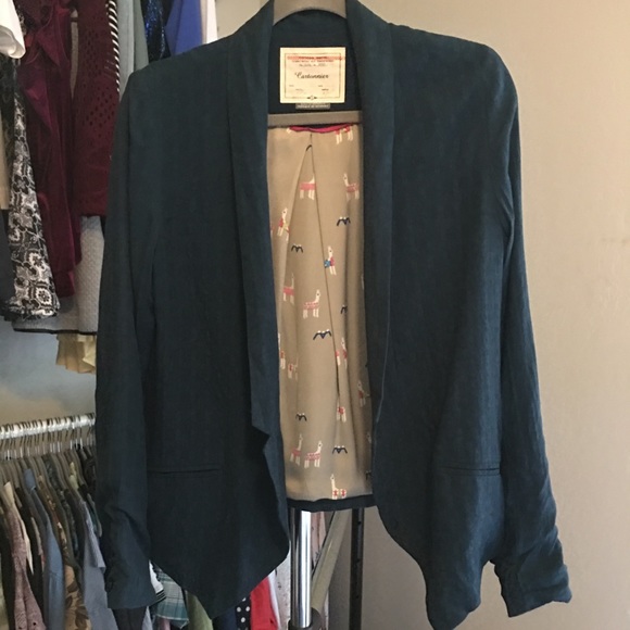 Anthropologie Jackets & Blazers - Anthropologie Cartonnier Teal Green Blazer